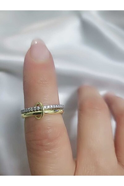 by kayra collection ÇELİK HALKALI 2Lİ ZİRKON TAŞLI YÜZÜK