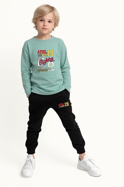 FYK KİDS Printed and Elastic Leg Set for Boys