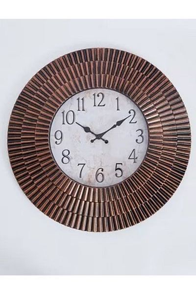 Home Box Delphine Wall Clock With Block Border 55 Cm