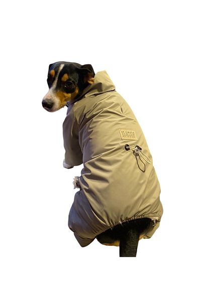 GedyCo Waterproof Plush Mink Small Breed Dog Jumpsuit Raincoat