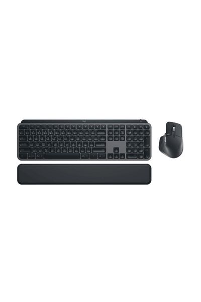 logitech مجموعة مفاتيح MX من الجيل الثاني - لوحة مفاتيح وماوس لاسلكيان، بلوتوث/لوجي بولت، إنجليزي/عربي، جرافيت