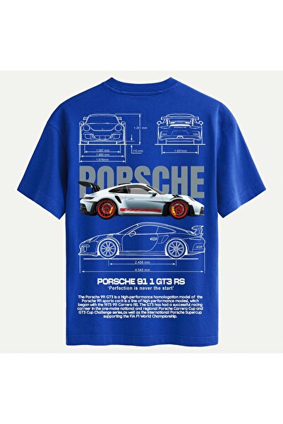 SOFTWAY Tricou unisex organic oversize Porsche 911 Gt3 Rs cu imprimeu - Saks ...