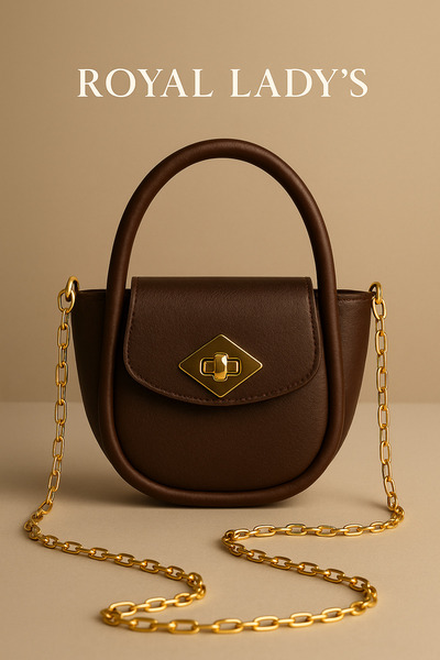 ROYAL LADYS Geantă de umăr mică pentru femei cu curea cu lanț auriu