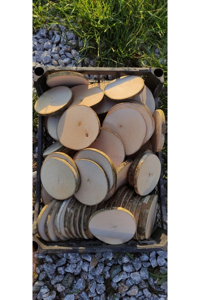 Genel Markalar 20 Adet - 6-7 Cm Doğal Ahşap Boyama Hediyelik Hobi Odun Kütük ...