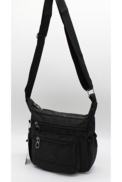 Bevitton Geantă de umăr încrucișată pentru femei Black Fabric 3100