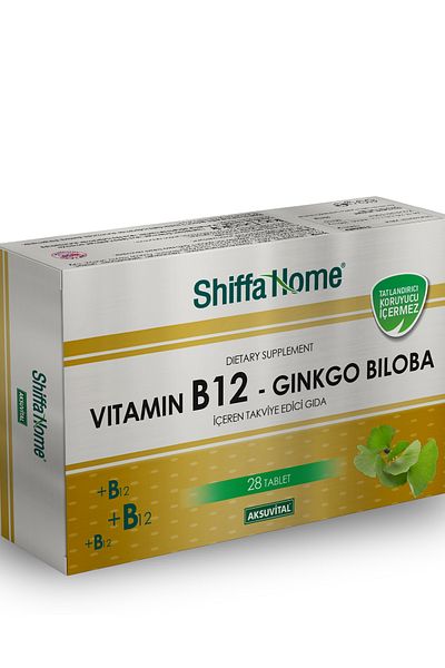 Shiffa Home Vitamin B12-Gingko Biloba 28 Tablets 150 Mg
