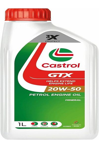 CASTROL Castrol GTX 20w-50 Engine Oil - (6 Packs * 1 Liter) Strong and intelligent engine protection from the first start