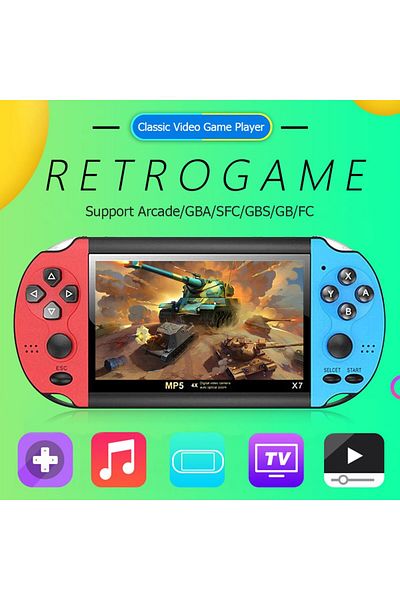 FOXMAG24 ® X7 GamePlayer Console, 8 GB, 1000 installed games, 4.3 inch
