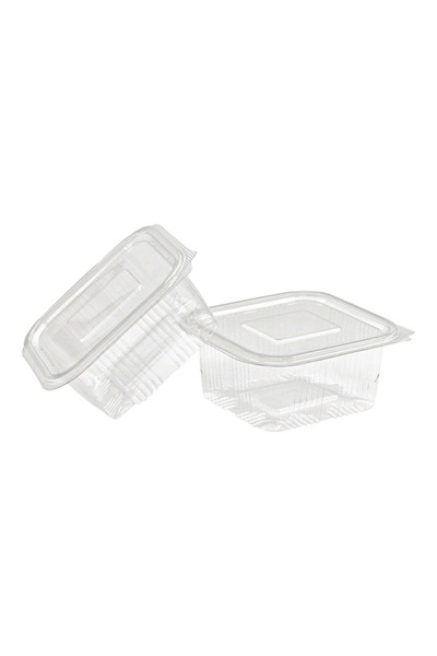 YOK YOK AMBALAJ Disposable Storage Container with Plastic Lid Leak Proof Container 250 ml 50 Pieces