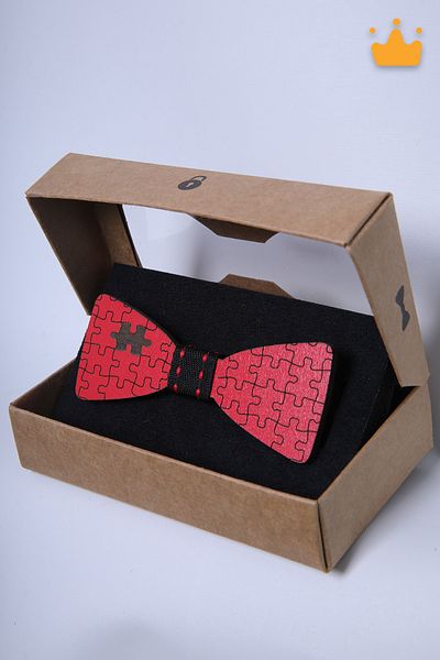 Babyhola 1-16 Years Old Wooden Puzzle Boy Bow Tie Birthday Boxed Holiday Suit Bow Tie