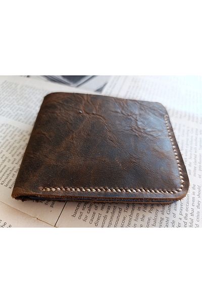 Mahfuz Real Leather Purely Handmade Wallet 22Cm*8Cm * 1 Bill Area 4 Card Compartments Zmr9
