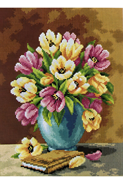 Orchidea Baskılı Goblen Lale Buketi 30*40 cm