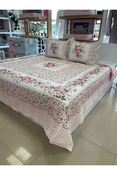 Sudemhome King Size Double Dowry Bedspread and Pillowcase Set Mia 250*260 cm