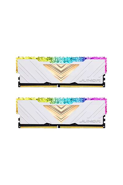JUHOR Cl 18 Rgb 2X16 32Gb Ddr4 3200Mhz White Cooler Ram. Crystal Cut Rgb Xmp Computer Ram