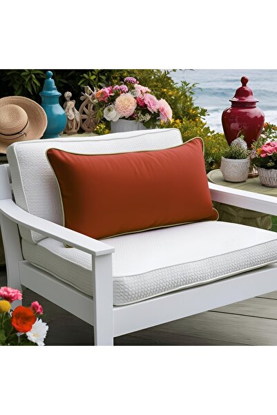 Bc Home Gold Edge Bias Tile Rectangular Throw Pillow Cover Soft Textured 1 Pi...