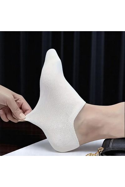 SOSYETEZGAHI White Men's Sneakers Socks Size 40-44 12 Pack Socks