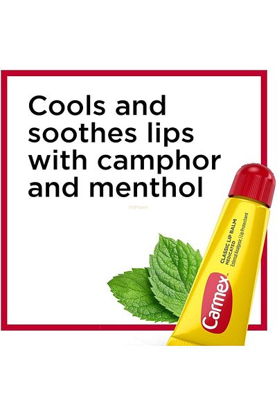 Carmex Classic Moisturising Lip Balm Tube For Dry & Chapped Lips 10g