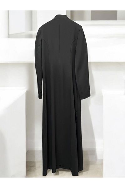 Mostar Black Hijab Ferace Overcoat Fabric