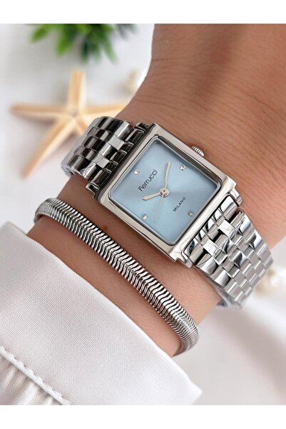 Ferrucci Kadın Kol Saati+Bileklik Özel Seri Çelik Kordon Kararma Renk Atma Ya...