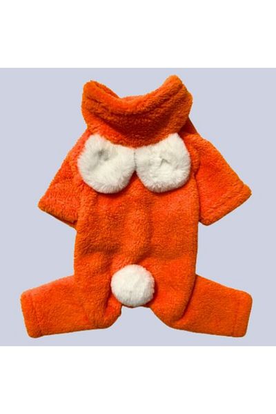 GedyCo Orange Plush Small Breed Dog Jumpsuit