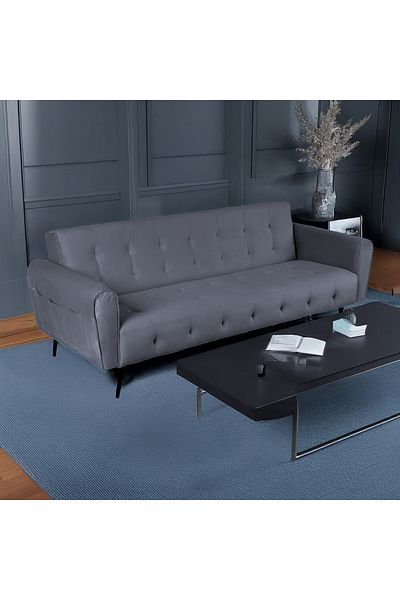 BACK COMFORT SleepEase Velvet Sofabed – Luxury 2in1 Foldable Sofa & Guest Bed, SpaceSaving Comfort