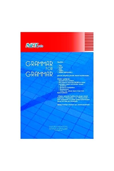 Owl Publishing Grammar For Grammar – Sınavlara Hazırlık İçin Kapsamlı Grammar Kitabı