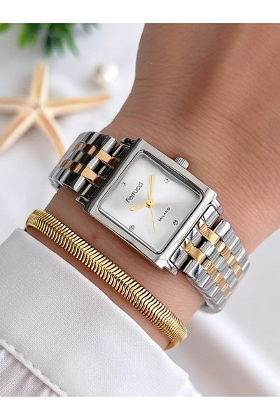 Ferrucci Women Wrist Watch+Bracelet Special Series Steel Cord Blackening Color Does Not Throw Vs.Blkt.0307
