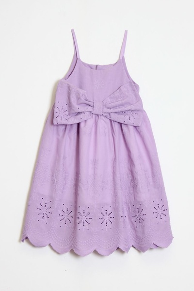 MODANINO Rochie țesută cu mâner cu curea cu fundă pentru fetiță 6-10 ani 12249