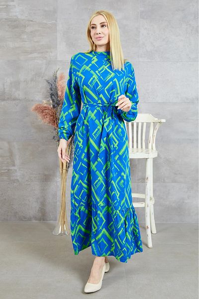 DAS KLEID Geometric Pattern Dress Saks