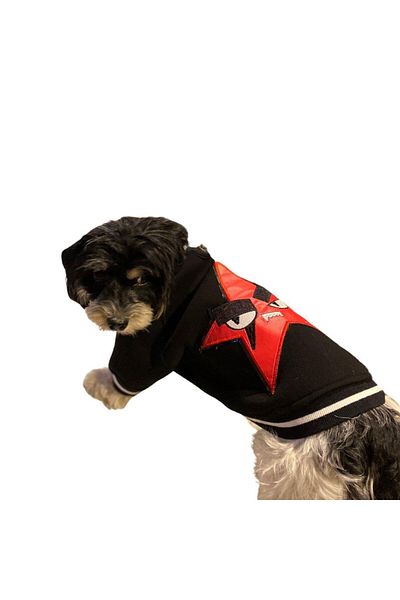 GedyCo Red Star Fleece Small Breed Dog College Sweatshirt