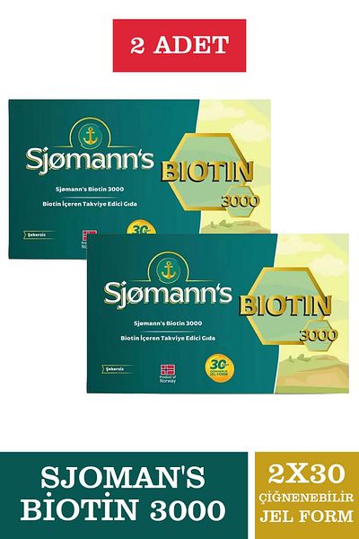 Seddar Collection Sjomann's Biotin Chewable Gel 30 Tablets 2 Pieces