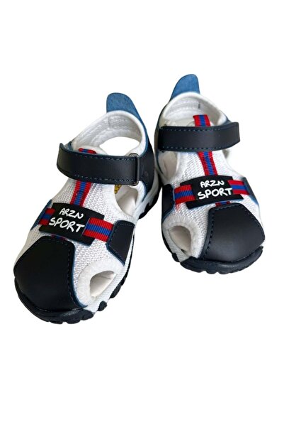 wakawakakidsstore Lacivert Beyaz Kırmızı Erkek Bebek Ilk Adım Sandalet