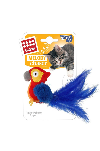 Gigwi 7380 لعبة صوت الببغاء ميلودي تشيزر القطيفة ماكاو