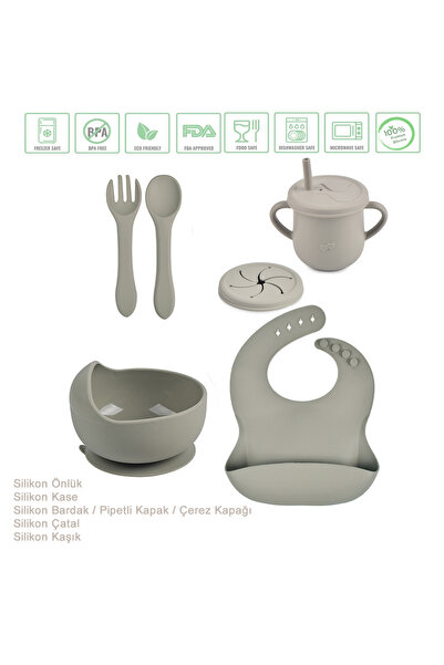 jojobebek Silikon Vakumlu Kase, Silikon Çatal-kaşık, Silikon Pipetli Bardak, ...