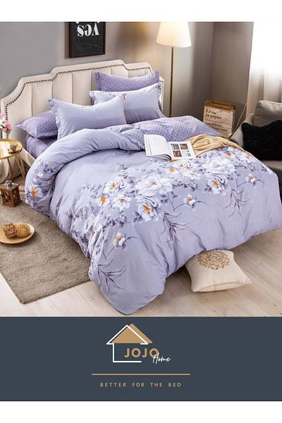 JOJO Elegant Linen Set for Double Bed Made of Fine Cotton, consisting of 6 pieces, 230x250cm