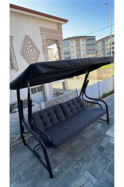 bahcesalincagidunyasi 3 Üç KİŞİLİK GÜNEŞLİKLİ 500 KG TAŞIMA KAPASİTELİ SALINCAK