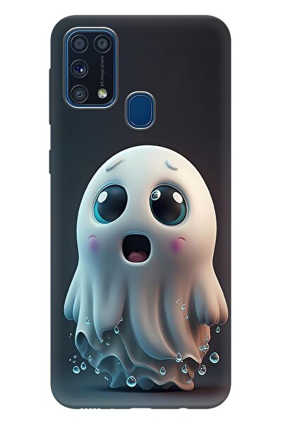 Lopard Samsung Galaxy M31 Phone Case Covers 23 Ghost Wallpaper Black and White