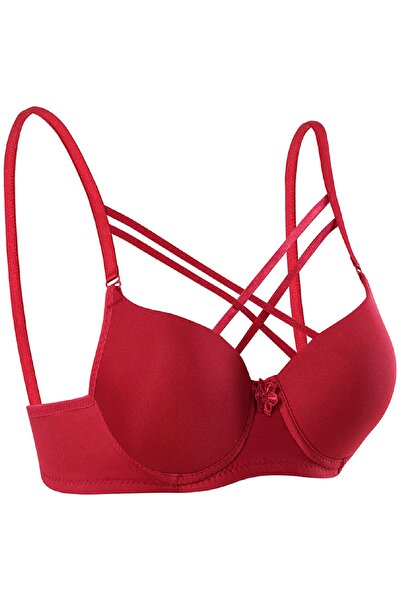Ebru Сутиен с силиконова подплата / Push-Up с микро-подстригани кръстосани пр...