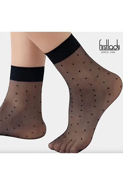 VENTURA STORE Чорапи до глезена на точки, ултра тънки и дишащи, стилни, копринени