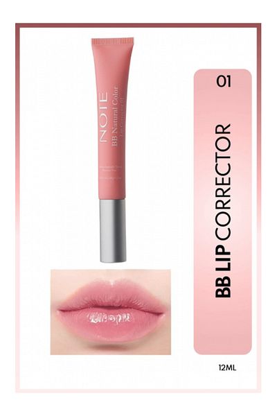 NOTE Bb Lip Corrector 01 – Natural Pink Lip Gloss, Moisturizing And Evens Out – 12 ml