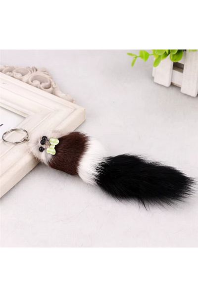 Mahi Max Plush Furry Cute Fox Badger Keychain Phone Bag Charm 1Pcs
