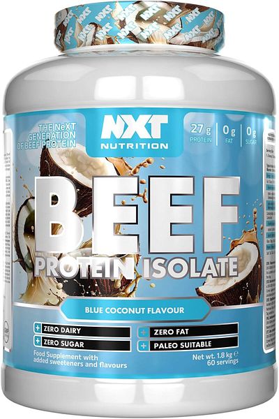 NXT Nutrition مسحوق بروتين لحم البقر المعزول - جوز الهند الأزرق - 1.8 كجم