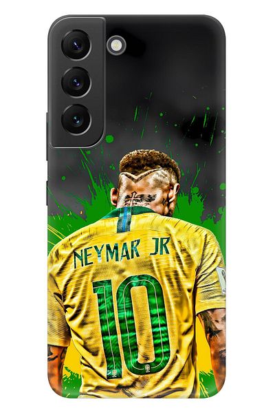 Lopard غطاء حماية بنمط سامسونج جالاكسي S21 Fe 7 Neymar JR 10 أصفر وأخضر