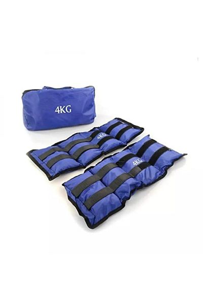 Fitness Max 4kg Adjustable Foot And Hand Sand Weights - Blue