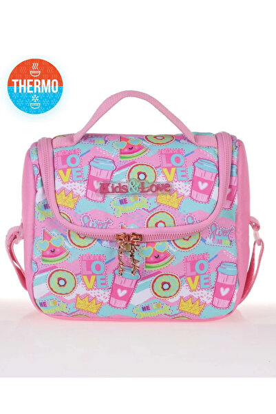 KAUKKO KidsLove ŞEKER PEMBE Beslenme Çantası THERMO