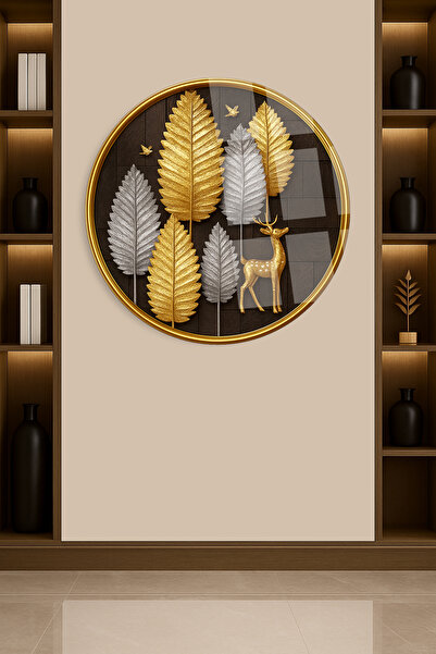 TAULART RETRO STOL SA ZLATNIM DETALJIMA IZRAĐEN OD STAKLA, OKRUGLI, NELOMIJIV...