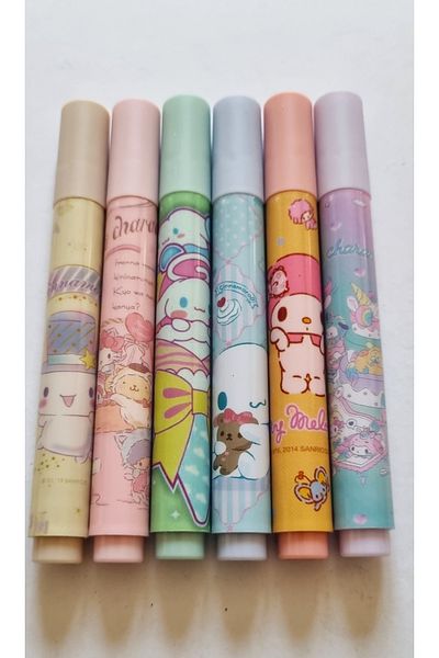 CHOSCH 6Pcs Chosch Kitty Highlighter with Cut Tip Ch-521