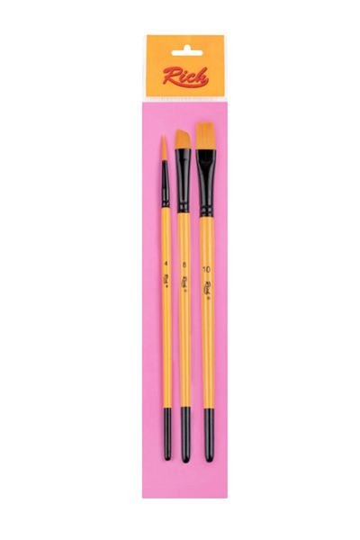 Corvo Acrylic and Oil Paint Brush Set 3 Pcs Professional Mixed Set