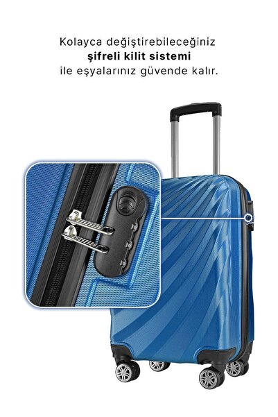 Wexta Wx-300 Indigo Blue Cabin Size Suitcase