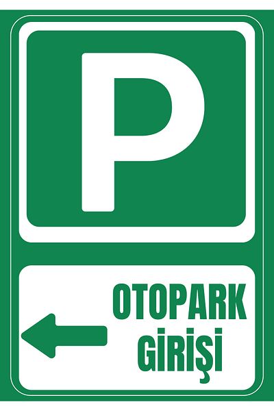 Girl Power 35 X 50 Car Parking Entrance Left Direction Direction Warning Sign 3 mm Foil Printing on Dekota